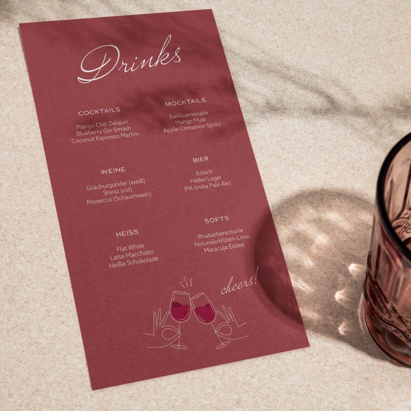 Flyer, Faltblatt, Speisekarte, Getränkekarte, Menü, Restaurant, Bar, Trinken, Essen, Karten, Print, Plakate, Poster